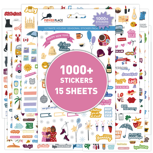 Aesthetic Stickers for Planners and Calendars - 1000+ Cute Calendar Stickers for Kids and Adults - Ideal for Fun and Creative Planning - The Perfect Planner Stickers and Accessories
