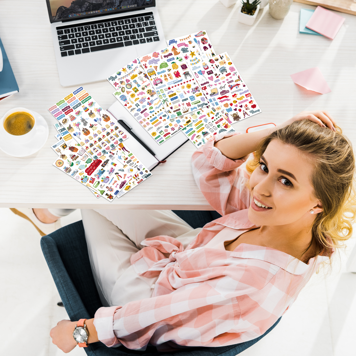 Aesthetic Stickers for Planners and Calendars - 1000+ Cute Calendar Stickers for Kids and Adults - Ideal for Fun and Creative Planning - The Perfect Planner Stickers and Accessories