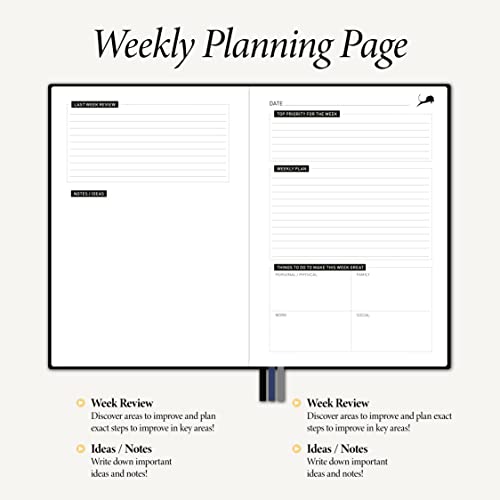 Daily Planner to Improve Time-Management, Productivity & Happiness, 6 Months 24 Hour Planner Agenda