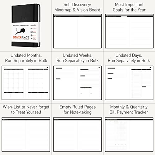 Daily Planner to Improve Time-Management, Productivity & Happiness, 6 Months 24 Hour Planner Agenda