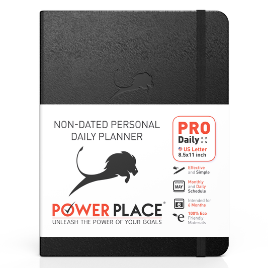 Large Daily Planner - Professional Life Planner to Boost Productivity, Time Management & Happiness