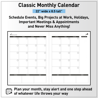 Large Daily Planner - Professional Life Planner to Boost Productivity, Time Management & Happiness