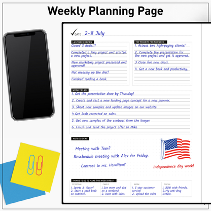 Large Daily Planner - Professional Life Planner to Boost Productivity, Time Management & Happiness